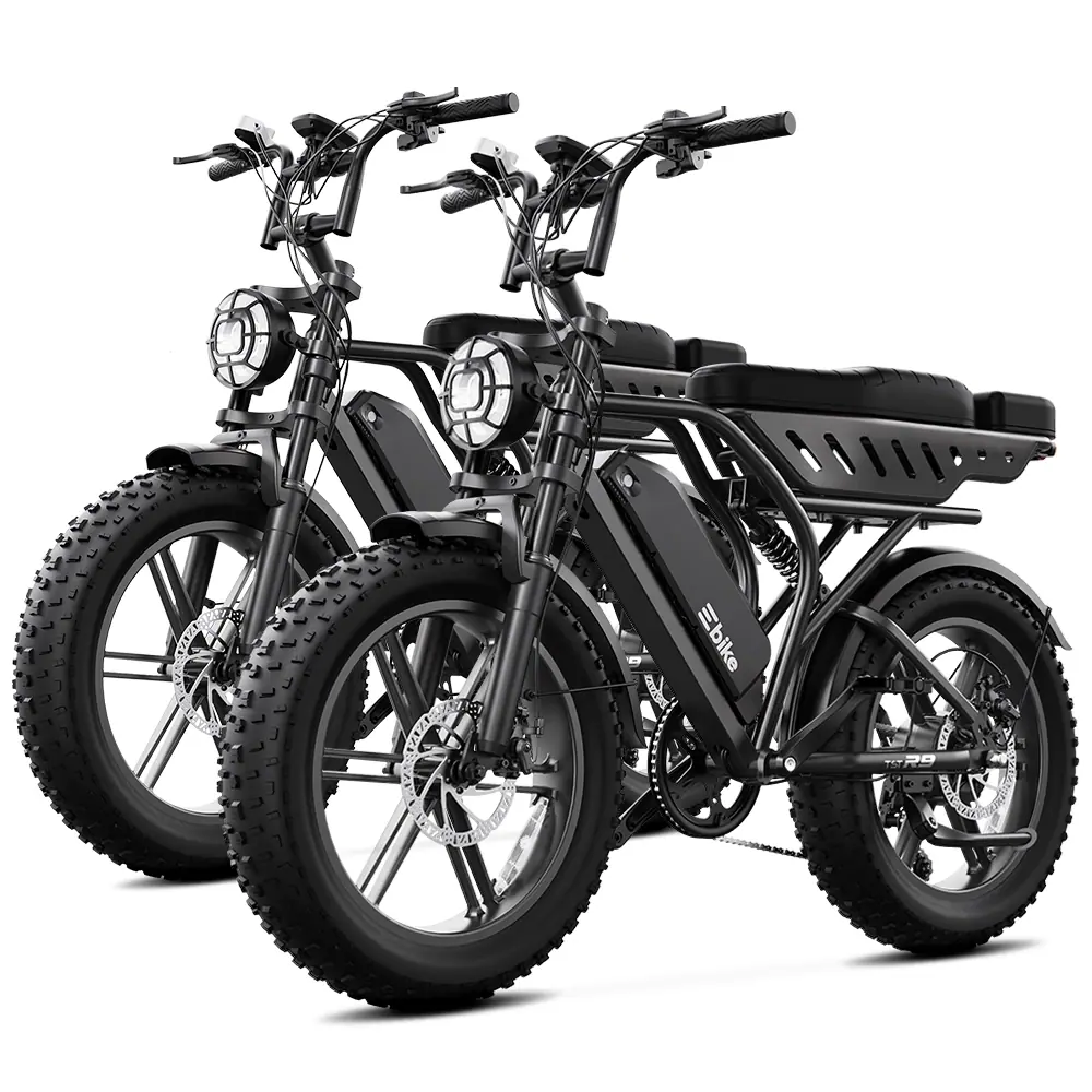 TST® Combo Sale R9 1500W Full-Suspension Moped Style Electric Bike - Image 10