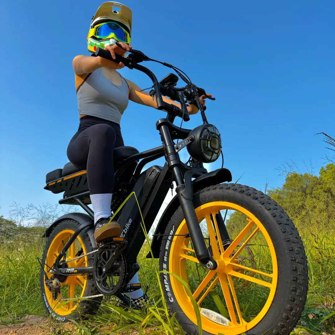 TST® Combo Sale R9 1500W Full-Suspension Moped Style Electric Bike - Image 3