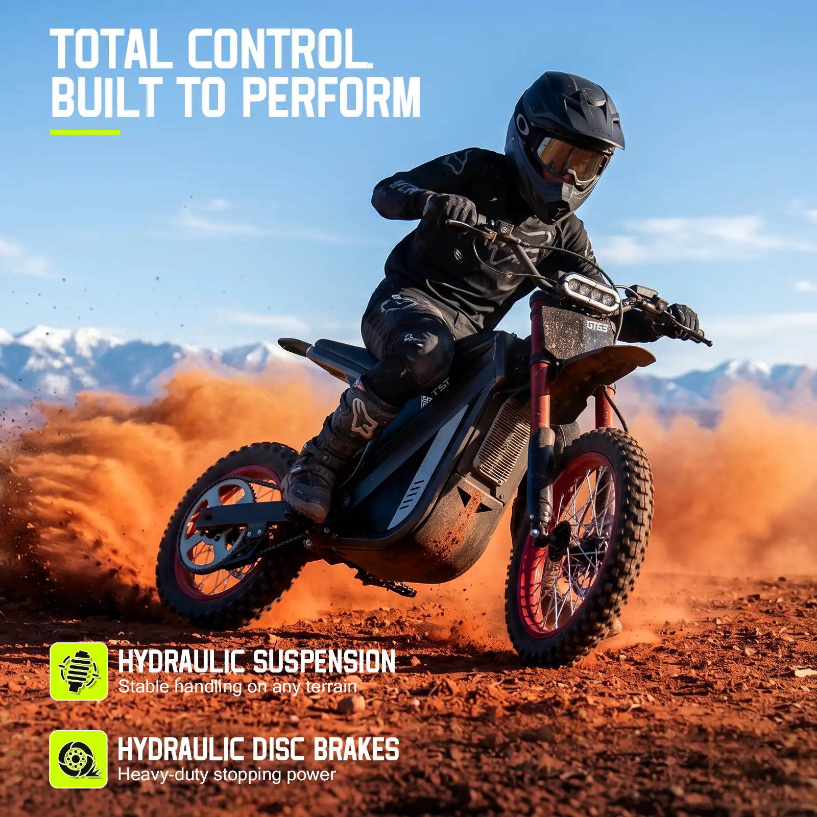 TST® GT63 14" 2400W 210Nm Electric Dirt Bike - Image 4