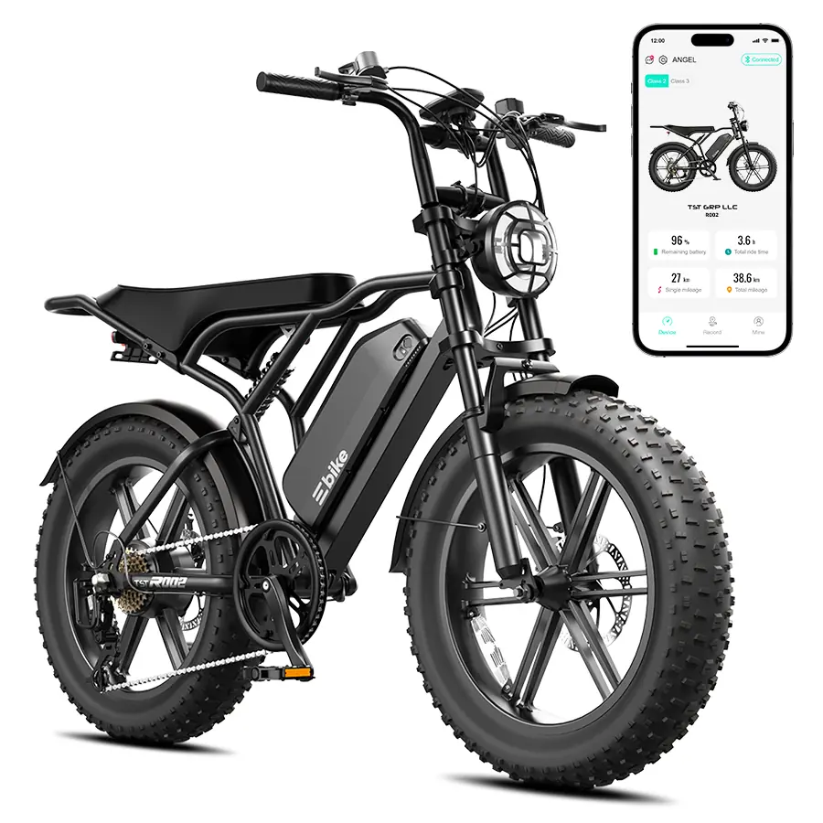 TST® R002 20'' 1500W Full Suspension Moped-style Electric Bike - Image 12