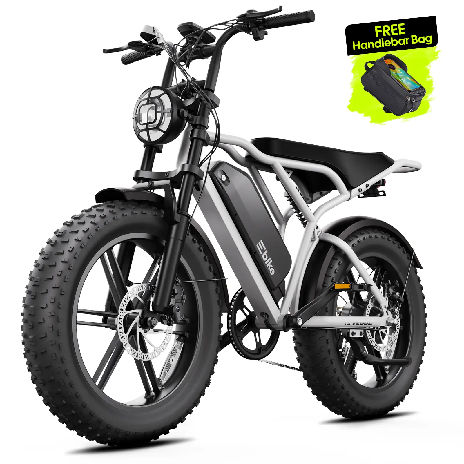 TST® R002 20'' 1500W Full Suspension Moped-style Electric Bike - Image 18