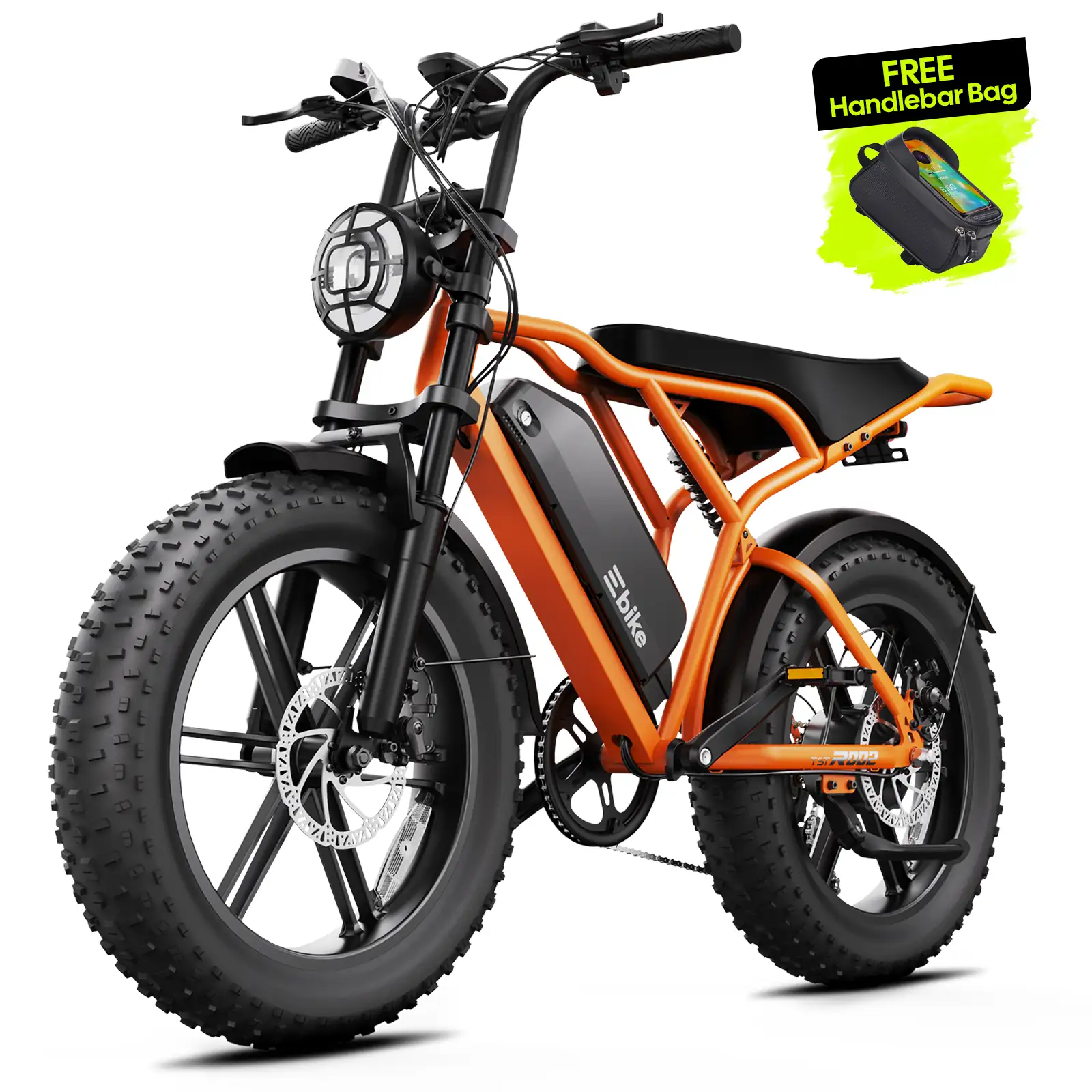 TST® R002 20'' 1500W Full Suspension Moped-style Electric Bike - Image 19